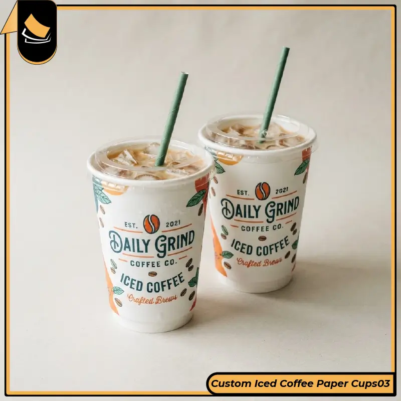 Custom Iced Coffee Paper Cups